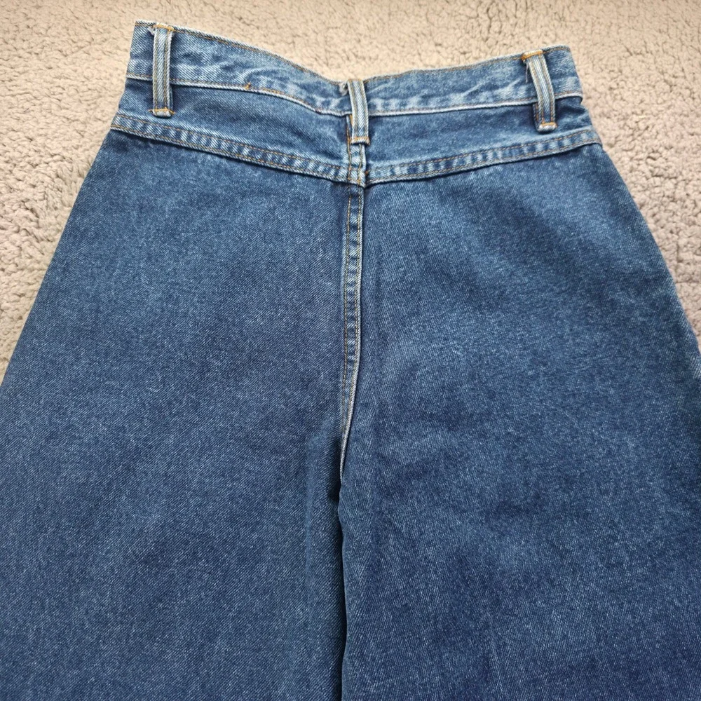 Vintage Bill Blass Petites High Waisted Pleated Tapered Jeans 4P New Moon 066155
